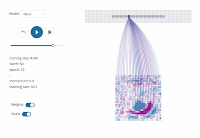 Visualizing the learning process of artificial neural networks